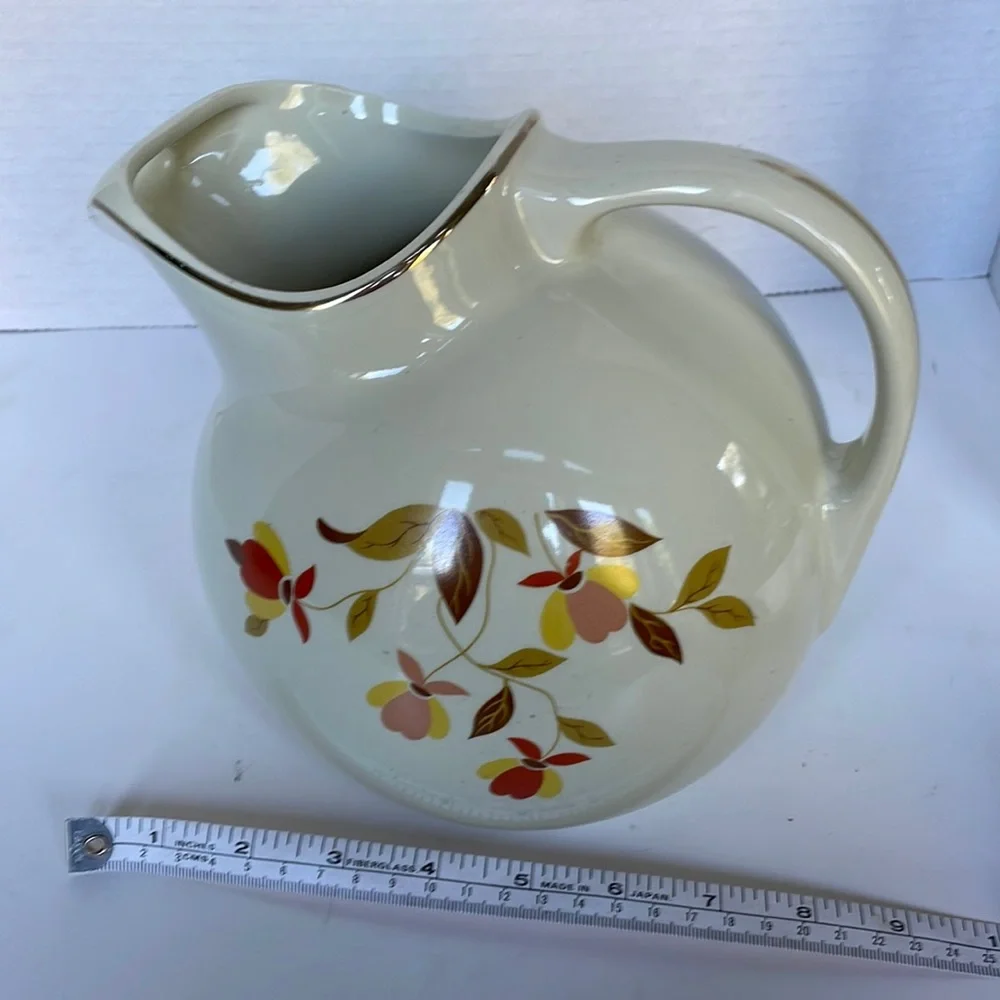 Hall Superior pitcher vintage USA Jewel Autumn leaf